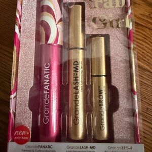 Grande Cosmetics Fanning & Curling Mascara, Lash & Brow Serum- FAN GIRL kit